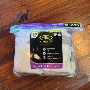 Athletic Works Men's Low Cut Socks - Classic White